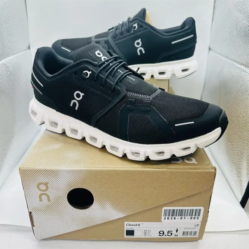 On Running Cloud 6 Black/White Sneakers | Men’s Size 9.5 US | NWD Store Display